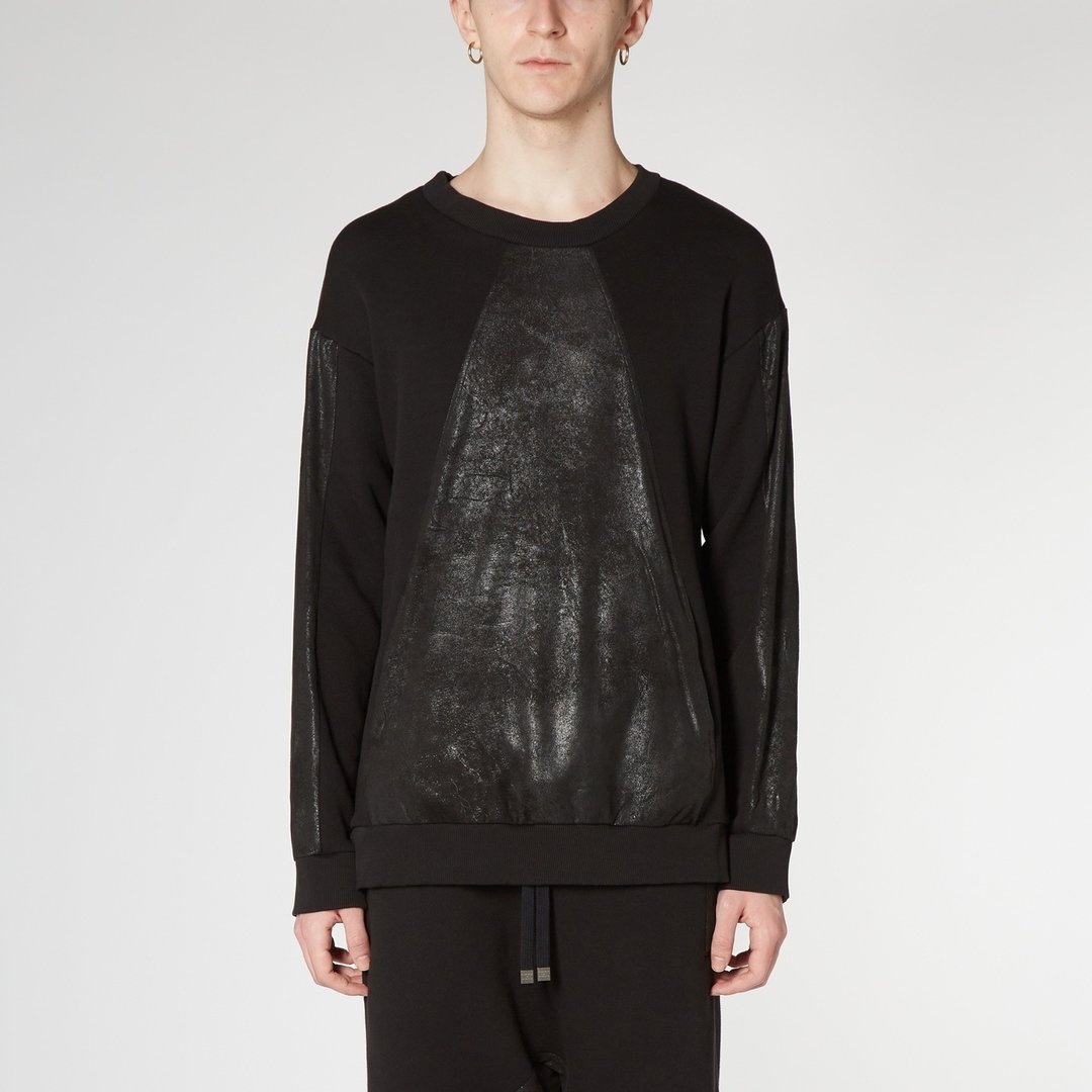 PRIMORDIAL IS PRIMITIVE - Panelled Sweatshirt black.