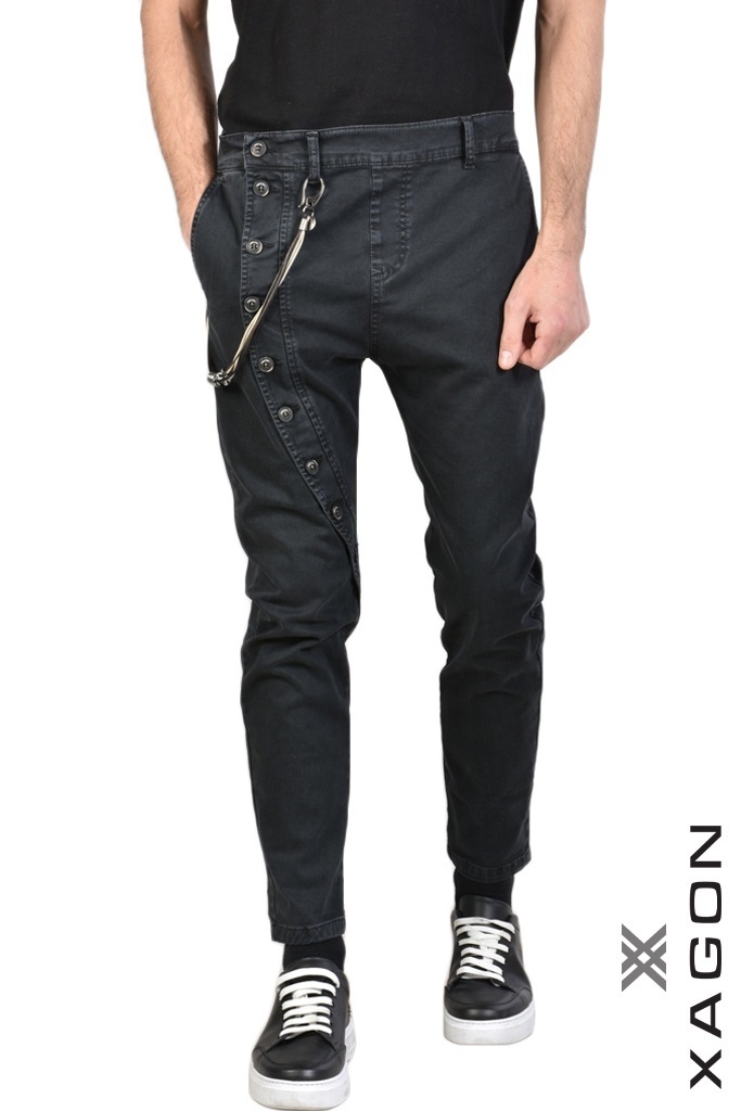 XAGON -  LATERAL BUTTONS PANTS