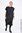 LA HAINE INSIDE US - T-SHIRT Over Asymmetric Stretch Fleece & Linen Viscose Black